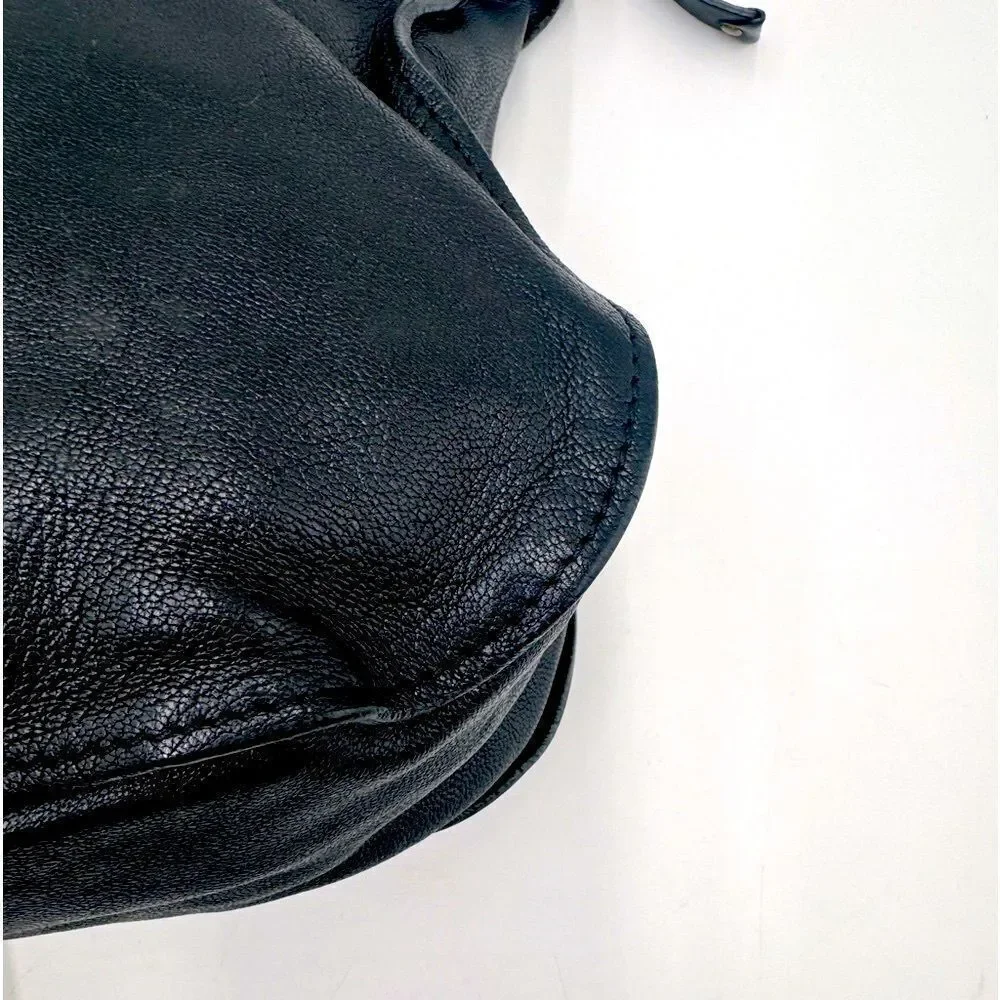 Chloe Medium Black Leather Studded Marcie Convertible 2way Satchel Ltd Edition